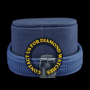 ดีไซน์ล่าสุด หน้าปัดทรงกลม ฟังก์ชั่นวันที่อัตโนมัติ สายยางสีน้ำเงิน แฟชั่นทันสมัย คอลเลกชันแบรนด์มาตรฐานสำหรับผู้ชายและผู้หญิง - Product Image 4