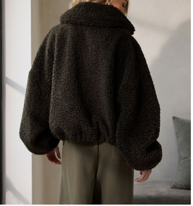 Winter Sale Standing Collar Half <b>Zip</b> Custom Made Women Oversized Sweatshirts Fleece Hoodies Custom Logo Unisex Hoodie - Product Image 2