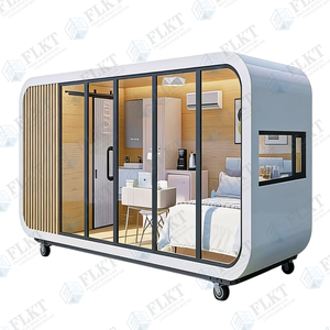 Maison préfabriquée FLKT, cabane Apple, structure en acier moderne, villa résidentielle pour l'extérieur, glamping mobile, bureau de jardin, CE/ISO - Product Image 6