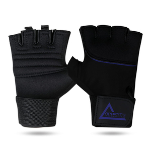 Guantes Deportivos Transpirables de Medio Dedo para Entrenamiento, Color Negro, para Levantamiento de Pesas, Ejercicio, Gimnasio, con Muñequera Ajustable - Product Image 1