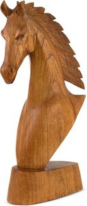 Escultura de caballo en madera pulida, diseño minimalista que captura la nobleza, la fuerza y la artesanía refinada, decoración. - Product Image 2