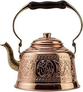 Tetera de Cobre Estilo Antiguo para Hervir Agua, Servir Té y Café, Utensilios de Cocina Tradicionales, Vajilla Premium, Decoración del Hogar - Product Image 6
