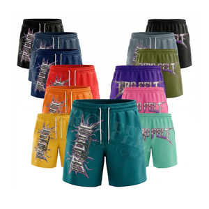 Nueva Llegada, Pantalones Cortos Deportivos Unisex de Verano, Estilo Vintage Lavado, Personalizados, Casuales, de Calle, 100% Algodón, de Secado Rápido - Product Image 1