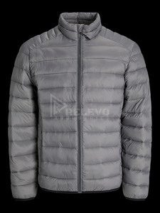 Blouson matelassé à capuche personnalisé pour homme, imperméable et coupe-vent, en duvet de canard, style universitaire, streetwear, vêtement d'extérieur pour moto - Product Image 3