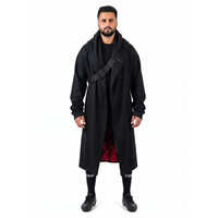 Manteau Trench Long Surdimensionné en Laine Gabardine pour Homme, Style Gothique Personnalisé, Cape Ample, Vêtement d'Extérieur Streetwear Avant-Gardiste, Fabricant OEM