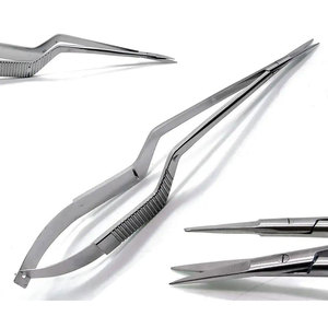 Micro Tijeras Quirúrgicas de 7.5 Pulgadas, Afiladas y Rectas, Instrumento Neuroquirúrgico de Alta Precisión, Acero Inoxidable de Grado Médico Profesional - Product Image 1