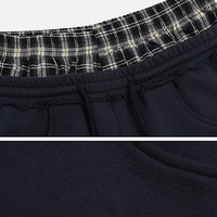 Pantalon d'hiver décontracté coupe droite ample à jambe large, style universitaire, imprimé, épais, écologique, respirant, élastique, délavé à l'acide