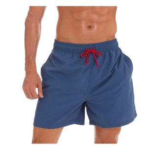 Pantalones cortos de playa de secado rápido para hombre, Bañador liso con logotipo personalizado bordado, ropa de playa antiarrugas 2026 - Product Image 4
