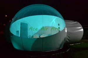 Tente <span class=keywords><strong>bulle</strong></span> gonflable <span class=keywords><strong>transparente</strong></span> en PVC avec tunnel pour le glamping en plein air, les centres de villégiature, les mariages et la location de vacances - Product Image 3