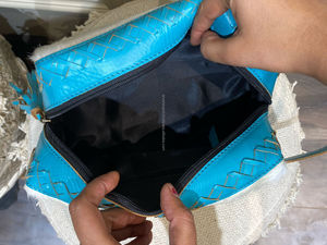 New Arrival Cowhide Leather Stylish <b>Makeup</b> Cosmetic <b>Storage</b> Box Turquoise Color Jewelry Pouch Vanity Bathroom Organizer Box - Product Image 5