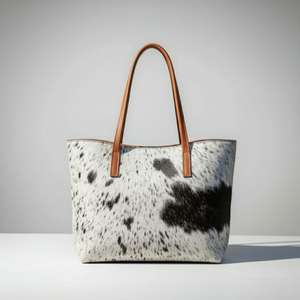 Bolso Tote Abierto de Cuero con Pelo de Vaca para Verano, Personalizado al por Mayor, Bolso de Mano de Lujo para Mujer, Bolso de Hombro de Moda LHTB-0137 - Product Image 5