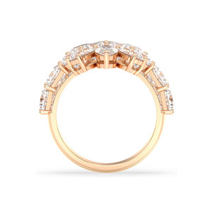 Anillo de diamantes cultivados en laboratorio con certificación IGI personalizado REYES en oro sólido de 14K con múltiples diamantes, anillos de compromiso para mujer, joyería. - Product Image 5