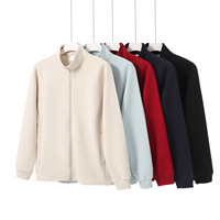 Veste coupe-vent à manches longues pour homme, de haute qualité, sur mesure, en coton et polyester, taille plus, col montant, coupe classique