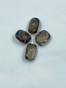 Natural Smoky Quartz <b>Cushion</b> Shape 11.05Carat 7x11MM High Quality Smoky Brown <b>Colour</b> for Jewelry Making 4Pcs - Product Image 1