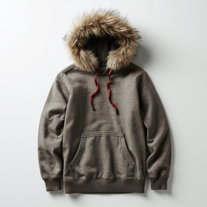 Sweat-shirt à capuche d'hiver doublé de fourrure, design brodé, doublure intérieure douce, imperméable, respirant, personnalisation OEM/ODM - Product Image 4
