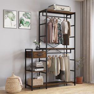 Armadio Indipendente Grande e Robusto per la Gestione dei Vestiti con Scaffali Multipli per la Camera da Letto - Product Image 2