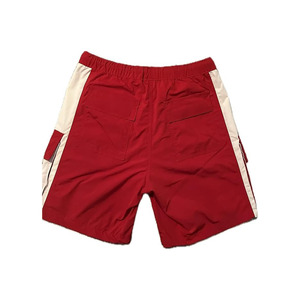 Shorts unisexe à capuche, couleur unie, coupe ample, taille mi-haute, coupe-vent, extensible, pour l'hiver, le sport, la course et la plage, avec logo frontal. - Product Image 5
