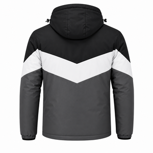 Men's Color Block Hooded Puffer Jacket Waterproof Windproof Winter Warm <b>Quilted</b> Outdoor Casual Coat OEM ODM Custom Logo - Product Image 3