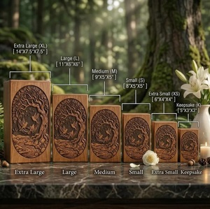 Tree Life Eco-Friendly Wooden Cremation Urn <b>for</b> Human Pet Baby <b>Ashes</b> Engraved Indian Rosewood Memorial <b>Box</b> Creation India Craft - Product Image 2