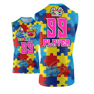 เสื้อฟุตบอลออทิสติก เสื้อแบบกลับด้านได้ ผ้าแห้งเร็ว พิมพ์ลายแบบ Sublimation / เสื้อฟุตบอลแบบกำหนดเอง เสื้อกีฬาสั่งทำพิเศษ 7v7 2026 - Product Image 5