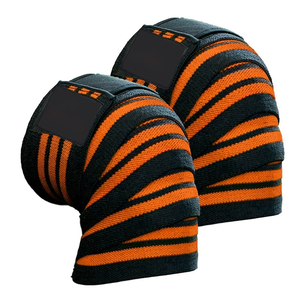 Premium Quality Weightlifting Knee <b>Wraps</b> Custom Logo Elastic Compression Durable Material Fitness Knee Support Gear - Product Image 1