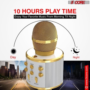 5 Core <b>Microphone</b> Wireless Karaoke Mic With Speaker 3 in 1 Portable <b>Bluetooth</b> Microfono Inalambrico - Product Image 2