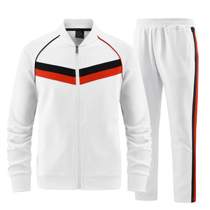 <b>Blank</b> 500 GSM 100% Cotton Fleece Sweatsuits Zipper and Sweatpants Tracksuit for Man Solid Colors Customized Design Tracksuit - Product Image 2