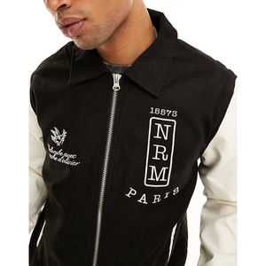 Blousons universitaires en laine d'hiver personnalisés – Fournisseur OEM – Style classique universitaire – Blouson de baseball à fermeture éclair durable pour collections de mode - Product Image 3