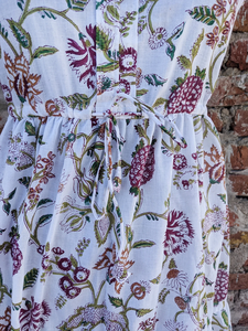 Vestido indio de algodón estampado a mano, 100% algodón, túnica con borlas bordadas, largo maxi, estilo casual, a precio de fábrica. - Product Image 2