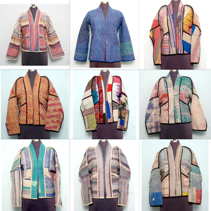 Assorted handcrafted New Arrival <b>Kantha</b> Vintage Cotton Coat Kimono Indian Handmade <b>Kantha</b> Coat <b>Jacket</b> for Women - Product Image 1
