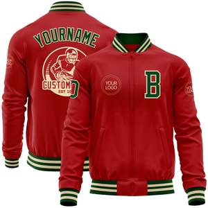 แจ็คเก็ตเบสบอลแบบกำหนดเองรุ่นใหม่ล่าสุด แจ็คเก็ต Letterman Bomber ปักชื่อทีมและหมายเลขได้ตามต้องการ ผู้ผลิต OEM ขายส่ง - Product Image 1