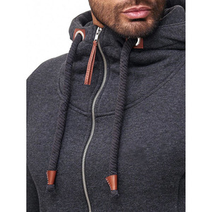 Sweat à capuche zippé pour homme, coupe ajustée, chaud pour l'hiver, coupe-vent, fermeture éclair, coutures robustes. - Product Image 5