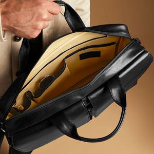 Maletín de Cuero Negro de Calidad de Exportación, Hecho a Mano, Estructurado, Profesional, para Trabajo, Proveedor Directo de Fábrica OEM - Product Image 6