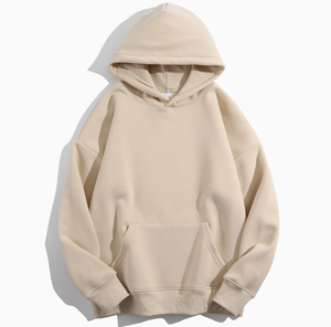 Vente en gros Sweat à capuche pour homme 100% Coton épais 420 g/m² en molleton uni, sans cordon, coupe oversize, avec logo brodé personnalisé - Product Image 1