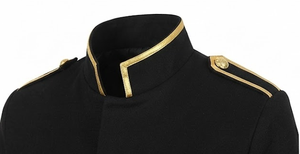 <b>Black</b> Style <b>Men</b> Handmade Embroidered Uniform <b>Long</b> Sleeve Stage Performance Outerwear <b>Jacket</b> - Product Image 6