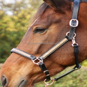 เชือกแขวนคอม้าแฟนซีหนังแท้หรูหราพร้อมฮาร์ดแวร์โรสโกลด์หรูหราและสายคล้องคอวิบวับ - Product Image 6