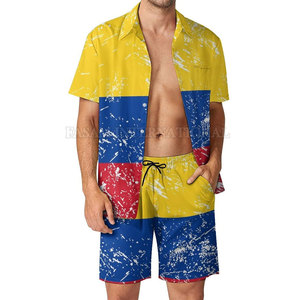 Beach Wear Wholesale Hawaii <b>Shirts</b> & <b>Shorts</b> <b>Set</b> Oem Service New Style Hawaii <b>Shirts</b> & <b>Shorts</b> <b>Set</b> - Product Image 2