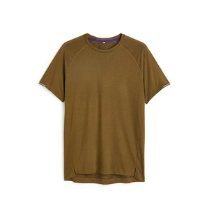 Hot Sale High Quality Customizable <b>Men</b> <b>Brown</b> Athletic <b>T</b>-<b>Shirt</b> Cotton Regular <b>Brown</b> Raglan Sleeve <b>T</b>-<b>Shirt</b> OEM Custom Made <b>T</b>-<b>Shirt</b> - Product Image 1