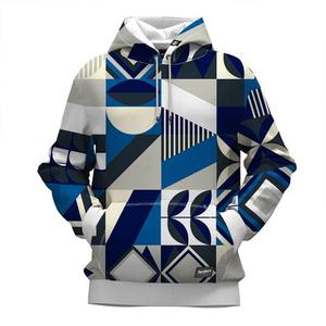 Sudadera con Capucha para Hombre, Color Morado, con Estampado Geométrico, Cierre de Cremallera, Manga Larga, Tejido de Punto, para Otoño, Deportiva - Product Image 4