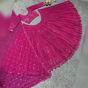 Designer Lehenga Choli for Parties and Clubs Fancy Border Lace Work for Wear - Product Image 4