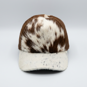 Casquette de baseball unisexe à imprimé vache, marron et blanc, en fourrure, décontractée, réglable pour adultes, à porter en toutes saisons - Product Image 1