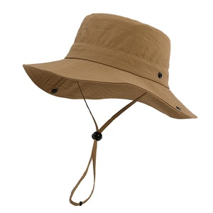 Sombrero de sol con logotipo personalizado al por mayor, sombrero de ala ancha de nailon de secado rápido, sombrero tipo pescador para actividades al aire libre, pesca, senderismo, safari, para hombres y mujeres - Product Image 3