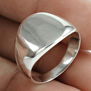 Bijoux faits main en argent sterling 925 massif, grandes bagues épaisses pour hommes, bijoux bohèmes élégants, prix de gros en vrac - Product Image 3