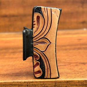 2025 pinces à griffes en cuir usinées à la main à la mode Simple élégant rectangulaire surdimensionné en cuir véritable griffes de cheveux pour les femmes - Product Image 4