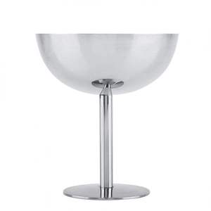 Assiette en acier inoxydable de qualité supérieure, finition argentée, design classique fait main, motif uni, polie, écologique et durable pour mariage - Product Image 2