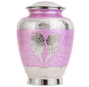 Urna Funeraria de Metal Rosa Grabada Clásica Gatta para Cenizas de Adultos, Estilo Americano/Europeo - Product Image 1