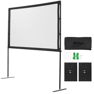 Schermo di Proiezione Portatile da 80 Pollici, Angolo di Visione 160 Gradi, 16:9 4K HD, Senza Pieghe, con Supporto per Uso Interno ed Esterno, Modello Retroproiezione - Product Image 1