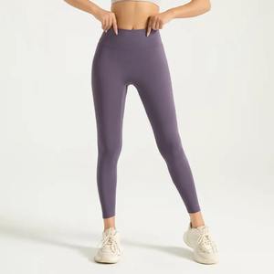 Leggings de fitness décontractés à taille mi-haute, sans couture, respirants, tricotés, écologiques, durables, en Spandex/Polyester, Marque Privée OEM - Product Image 1