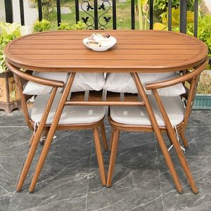 Juego de Comedor de Madera Maciza de Teca para Exteriores, Muebles de Jardín y Patio, Proveedor de Indonesia - Product Image 1