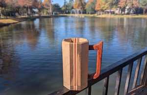 Vintage Style Wooden Coffee <b>Mug</b> Handle Solid Natural Wood Eco-Friendly <b>Large</b> Capacity Drinking <b>Mug</b> Tea Beer Home Bar Table Decor - Product Image 6